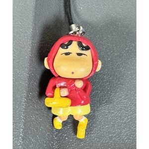 Anime Style Boy in Red Hood Phone Charm Figure Pendant